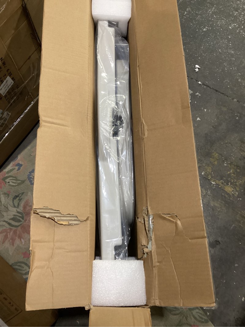 Condition photo showing New/Like New for alpine wall mounted baby changing station - horizontal baby changing table foldable diaper tables with safety strap for commercial bathroom, ada complaint (hardware included) white gray