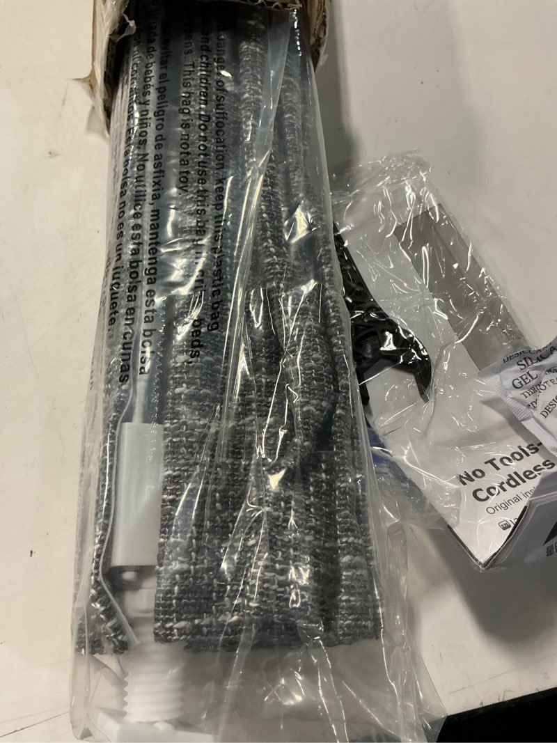 Condition photo showing Good Condition for no tools no drill cordless roman shades for indoor windows 100% blackout, for window size 35" w × 48" h charcoal charcoal 35" w × 48" h