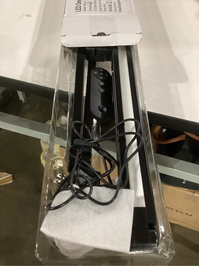 Condition photo showing Good Condition for 3000 lumen ultra bright architect desk lamp with clamp, 36w tall overhead led desk light for home office, 47inch long dimmable computer monitor light bar with remote for table desktop drafting black