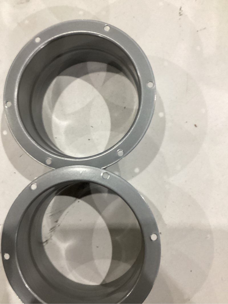 Condition photo showing Good Condition for patikil 4 inch duct connector flange, 2 pack metal straight pipe exhaust hose flange for heating cooling ventilation hvac system