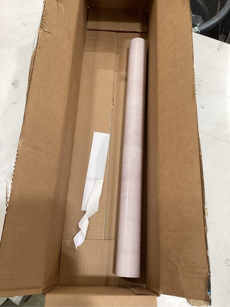 Condition photo showing As Is for pink grasscloth peel and stick wallpaper - 15.7"x120" vintage removable waterproof wallpaper for room walls, cabinets, furniture, drawers, desk pink 15.7" x 120"