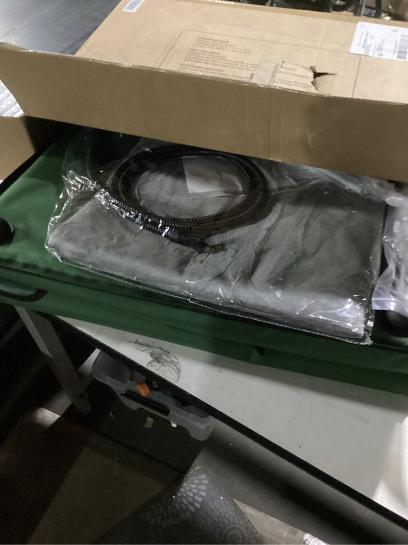 Condition photo showing New/Like New for Weatherproof Heated Cat House for Outdoor in Winter, Heated Cat Bed Kitty Shelter with Cat Heating Pad, Insulated & Safe Escape Door, Warm Home for Outside Stray Cat Green 16"x26"x14"