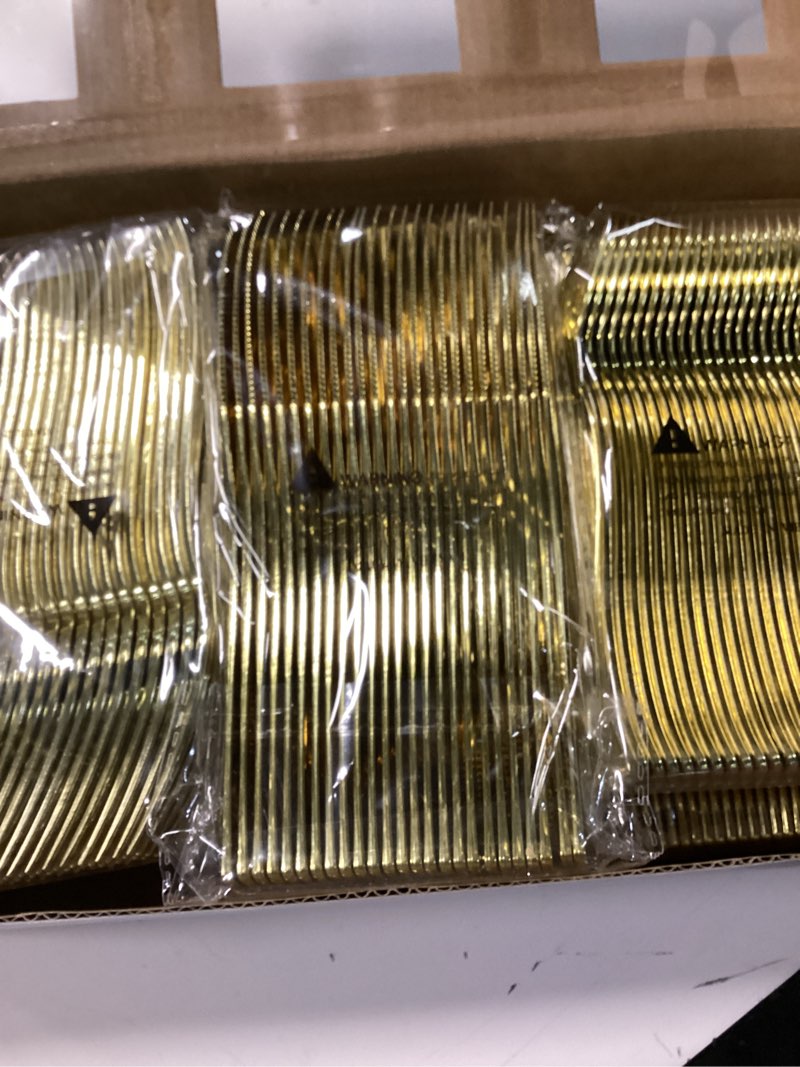 Condition photo showing New/Like New for wdf300 pieces gold plastic silverware - heavy duty disposable cutlery set plastic gold silverware set includes 100 forks, 100 spoons, 100 knives for party baby shower wedding spring gold - modern