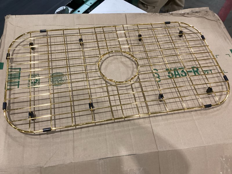 Condition photo showing Good Condition for gold sink grid 26 3/16" x 14 1/16",sink protectors for kitchen sinks,sink grate,sink bottom grid 26 3/16" x 14 1/16" gold