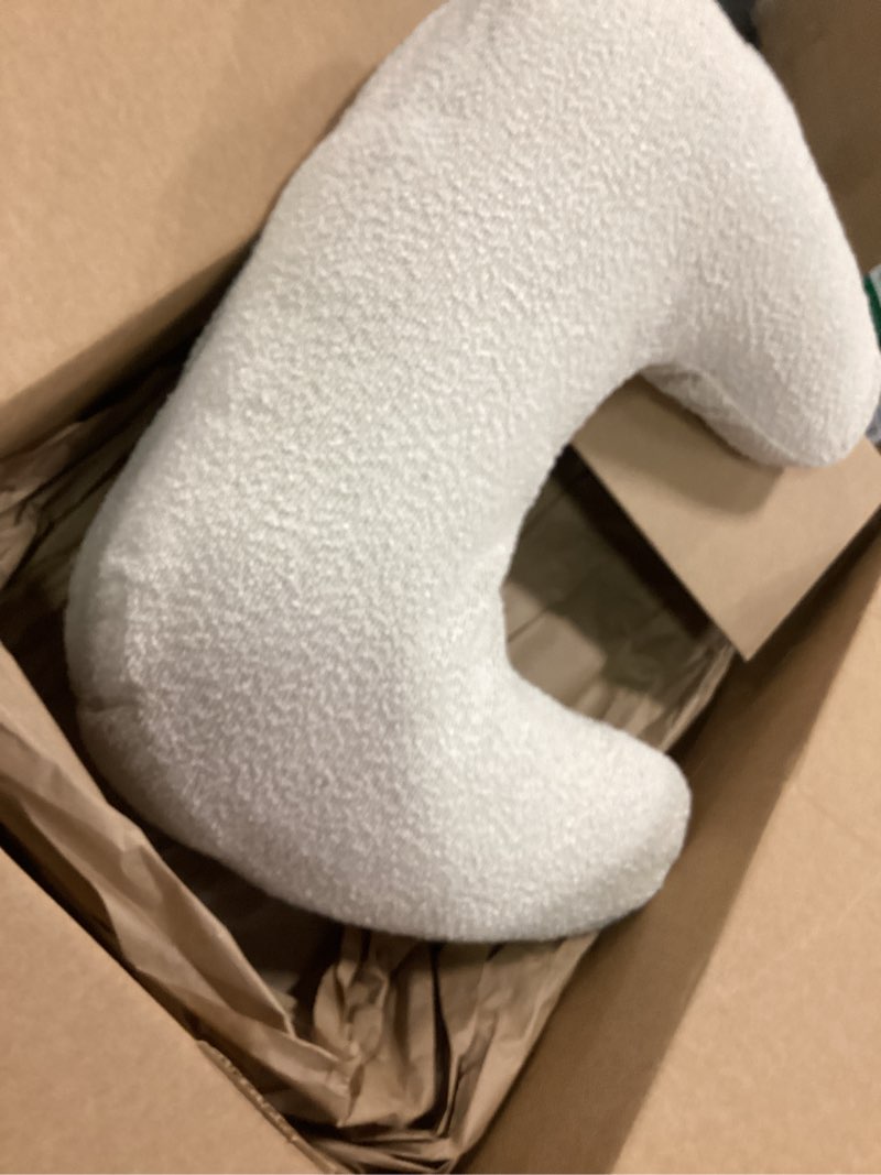 Condition photo showing Good Condition for Boppy Nursing Pillow - Ergonomic Bottle & Breastfeeding Pillow with High, Firm, Large Area, Water-Repellent Cushion with Washable Cover; Baby Safety Alliance Verified - Oatmeal Boucle New Nursing Pillow Luxe - Oatmeal Boucle
