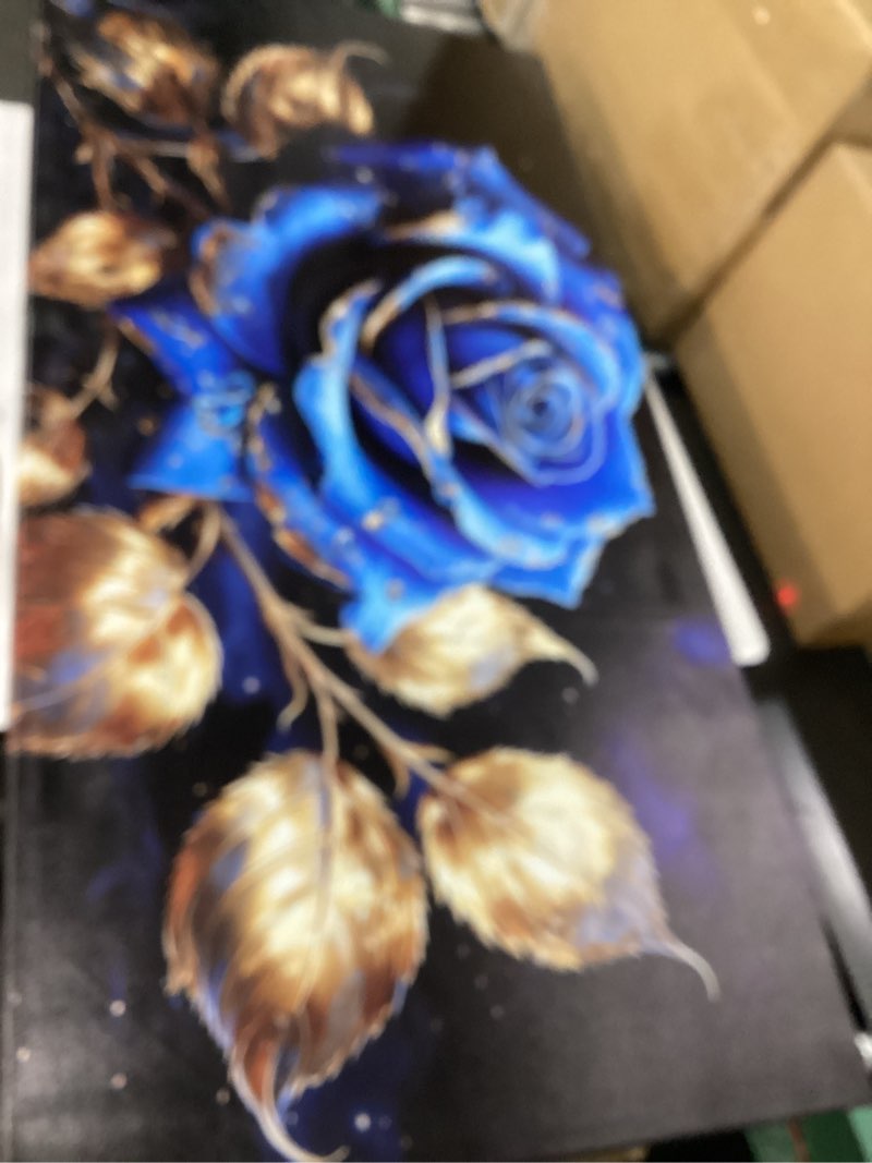 Blue rose painting
