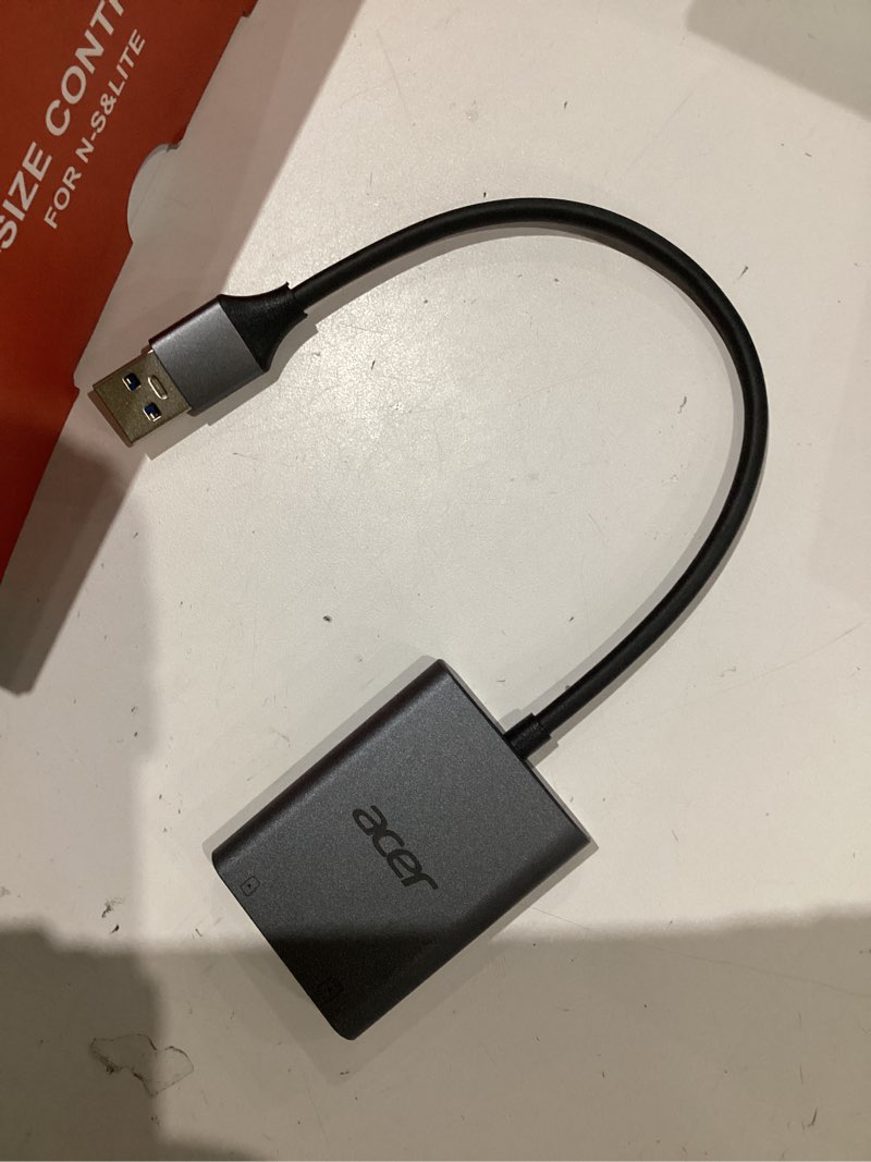 Condition photo showing Good Condition for acer sd card reader, usb a 3.0 to micro memory card reader, aluminum dual slot sd to usb adapter for computer, pc, laptop and type a devices, compatible with sd/micro sdxc/sdxc/sdhc/mmc/tf cards grey