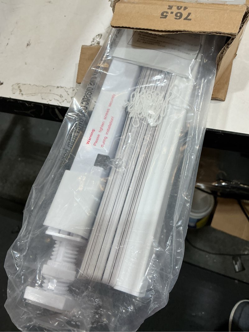 Condition photo showing Good Condition for lazblinds no tools no drill 1" vinyl mini blinds, cordless blinds for windows, light filtering horizontal window blinds & shades, 30 1/2" w x 48" h, white cordless-white 30 1/2" w x 48" h