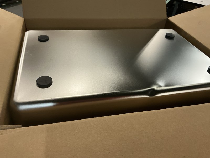 Condition photo showing As Is for Yangbaga Extra Large Stainless Steel Litter Box, Leak Proof 12 Inches High Sides for Urine & Litter Trapping, Easy Entry for Kittens, Older Cats,Non-Stick,Non-Slip,No Sharp Edges