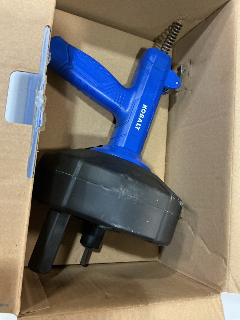 Condition photo showing As Is for kobalt 1/4-in x 25-ft high carbon wire hand auger for drain