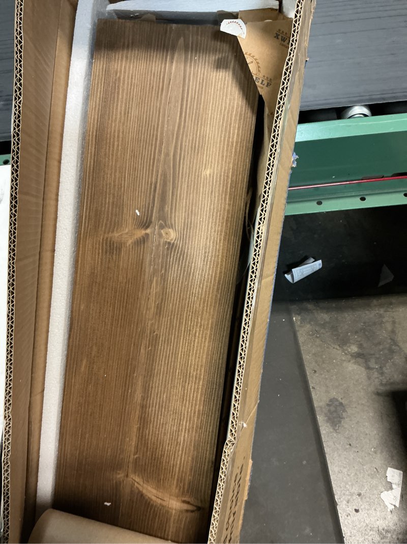 Condition photo showing Good Condition for Walnut Floating Shelves 60 Inch Long 8-in Deep Set of 2, High End Real Solid Wood Floating Shelves for Wall,Suitable for Kitchen and Coffee Bar, with Sturdy Hidden Bracket Black Walnut 60'' x 8''x 2''(set of 2?