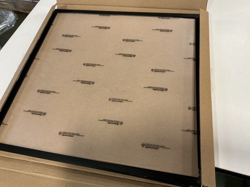 Condition photo showing As Is for 18x18 Wood Frame Black, Rustic Natural Wooden 18x18in Poster Picture Frame, Distressed 18 x 18inch W