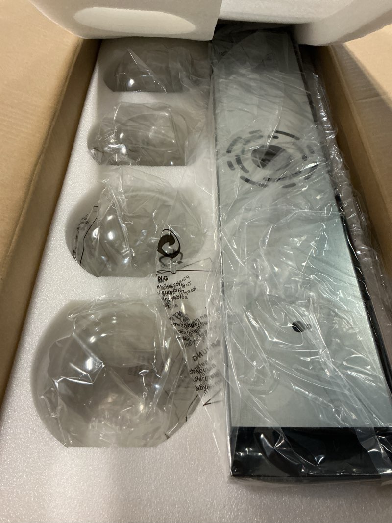 Condition photo showing Good Condition for bathroom light fixtures, 4 light matte black vanity light, 26 inch modern wall sconces with globe clear glass shade, vanity lighting fixtures over mirror, vl195-mb-cl-4 black, clear glass 4-light
