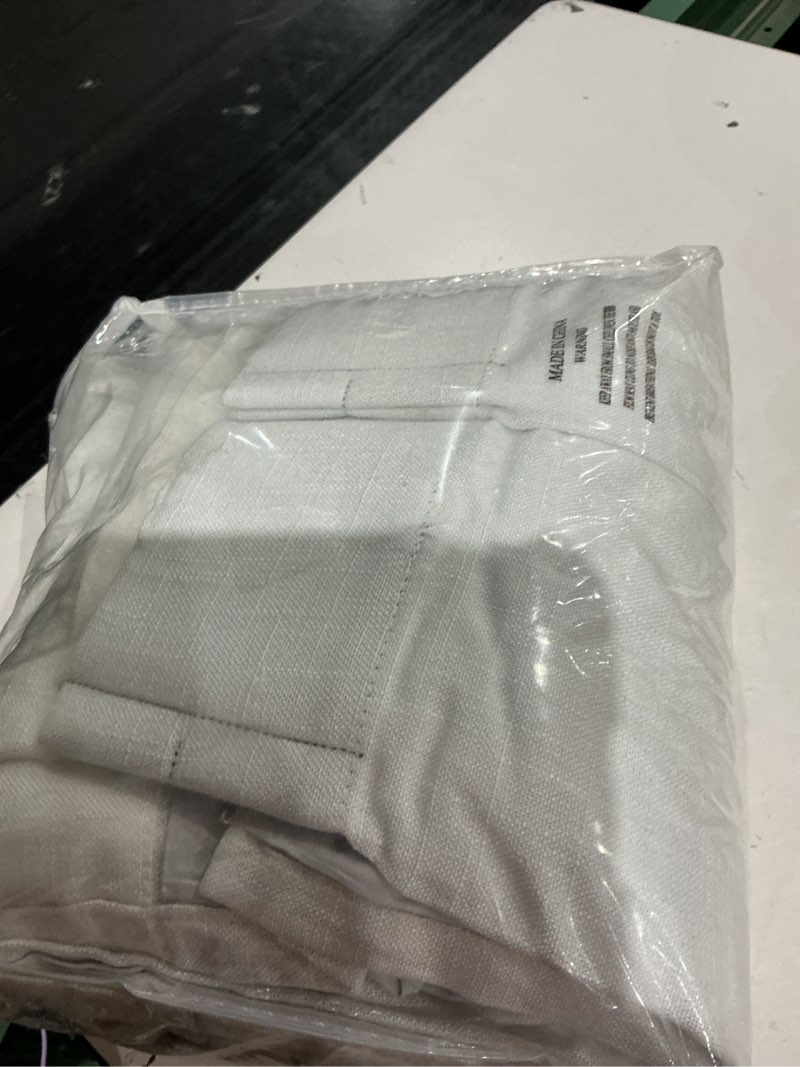 Condition photo showing Good Condition for mysky home white blackout curtains 90 inches long pinch pleated curtains for living room bedroom 100% room darkening black out window drapes with hooks back tab, 40" wide per panel, 2 pieces 40"w x 90"l (pack of 2) white