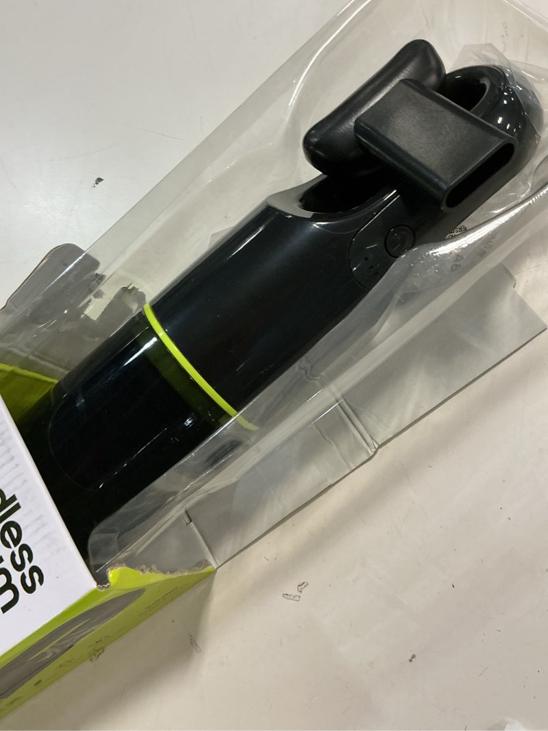 Condition photo showing As Is for tzumi ionvac handvac, cordless handheld vacuum with usb-charging and multiple attachments