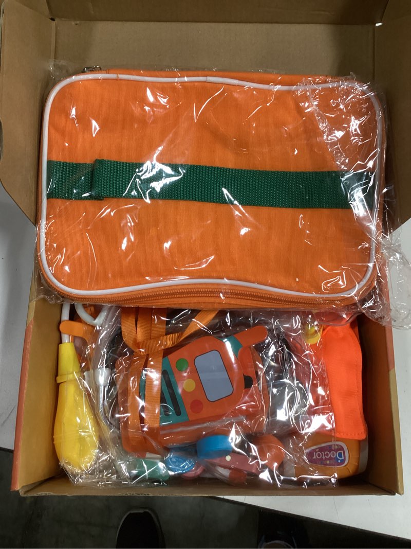 Condition photo showing New/Like New for Doctor Kit for Kids, 34 Pcs Kids Doctor Playset kit for Toddlers 3-5 with Medical Storage Bag & Real Stethoscope, for Boys and Girls Fun Role Playing Game, Doctor Play for Kids Toddlers