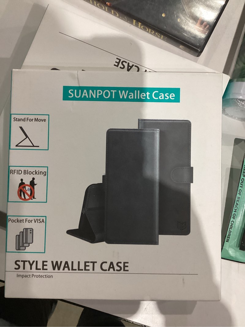 Condition photo showing New/Like New for SUANPOT for Google Pixel 5A 5G with RFID Blocking Wallet case Credit Card Holder,Flip Book PU Leather Phone case Shockproof Cover Cellphone Women Men for Google Pixel5A case Wallet (Wine Red)