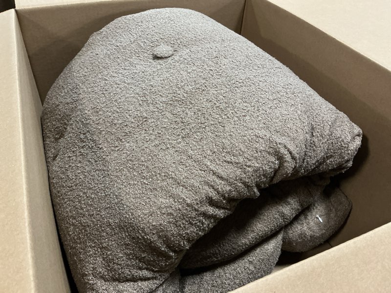 Condition photo showing Good Condition for wedge headboard pillow king size, with 2 pack neck roll pillow large,removable cover,with two large side pockets,for headboard pillow/dark brown brown king