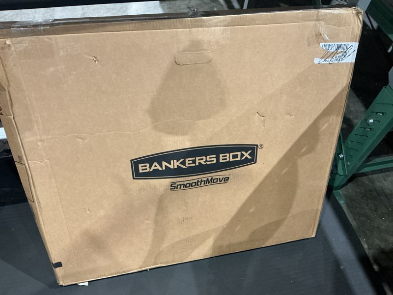 Condition photo showing New/Like New for bankers box medium classic moving box 8 pack, reinforced handles, tape-free assembly, box with lid, 19-in x 14.5-in x 15.5-in (7717201) 8-pk