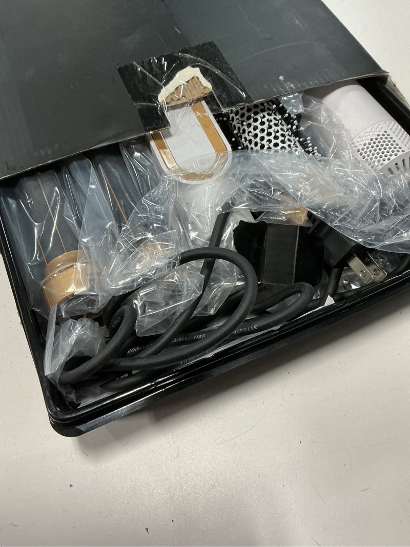 Condition photo showing Good Condition for hair dryer brush 5 in 1, negative ion blow dryer brush set - 110,000 rpm high-speed hot air brush air styler curling wrap air curler, curling iron hair styling tools for straight curl drying smoothing white