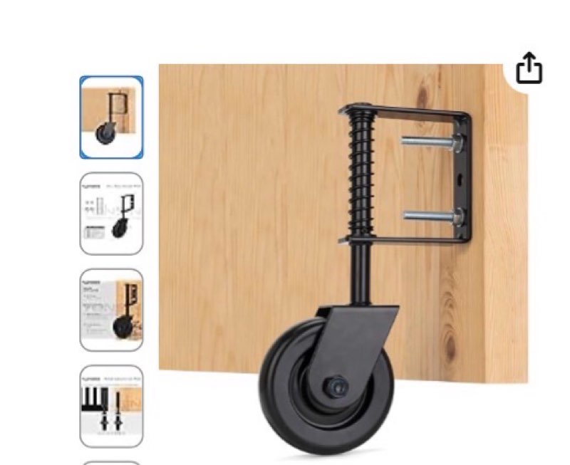 BOODVON 4" Heavy Duty Gate Caster, Spring Loaded Gate Wheels, Gate Caster Wheel with 360° Rotation f