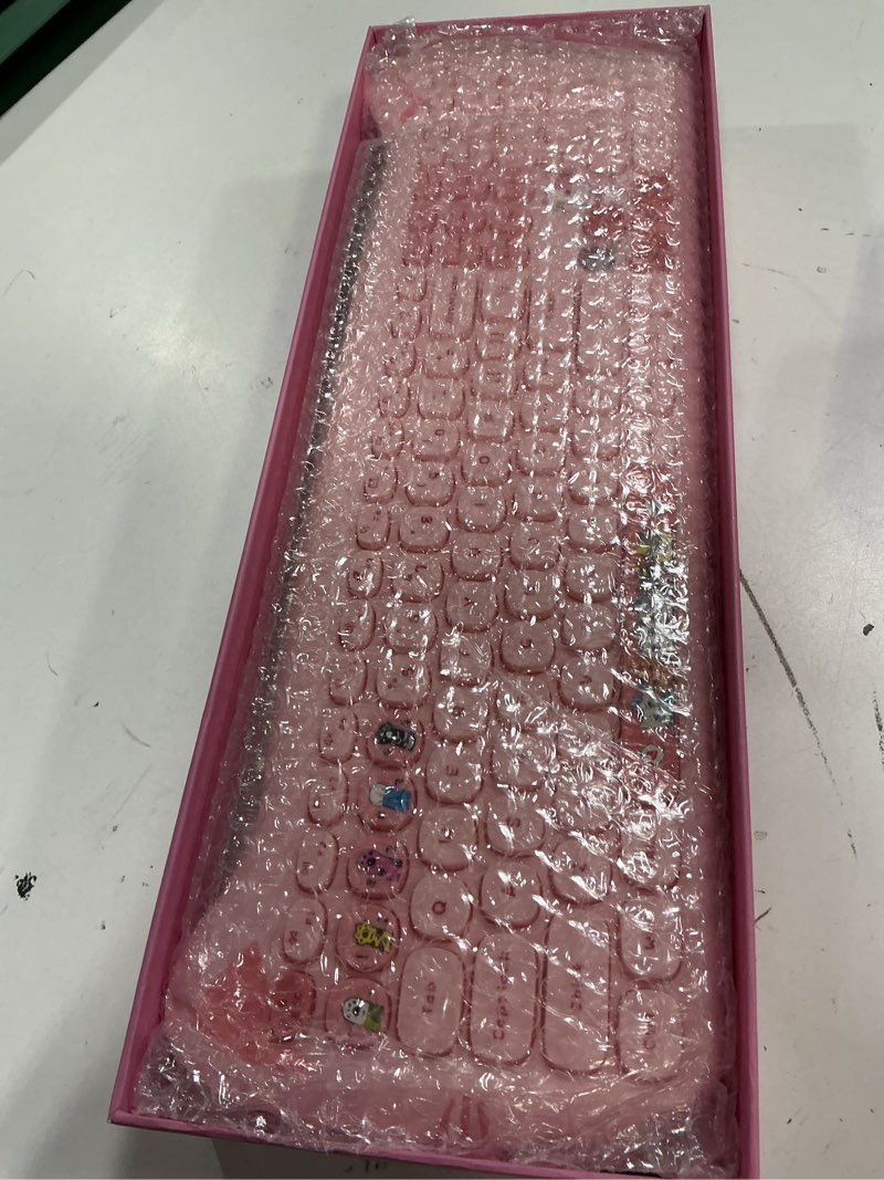 Condition photo showing Good Condition for cute cat 2.4g usb wireless keyboard and mouse combo, silent keys, candy colors, compatible with notebook, pc (pink-110keys)