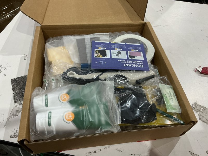 Condition photo showing Good Condition for drywall repair kit,drywall repair panel 12” x12“,drywall patch kit large hole,sheetrock repair kit,wall surface large hole fill quick and easy solution 12" professional kit