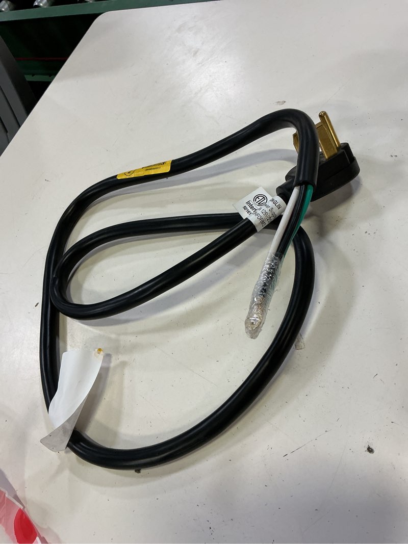 Condition photo showing As Is for southwire 6-ft 30 -amp 4 -prong black dryer appliance power cord