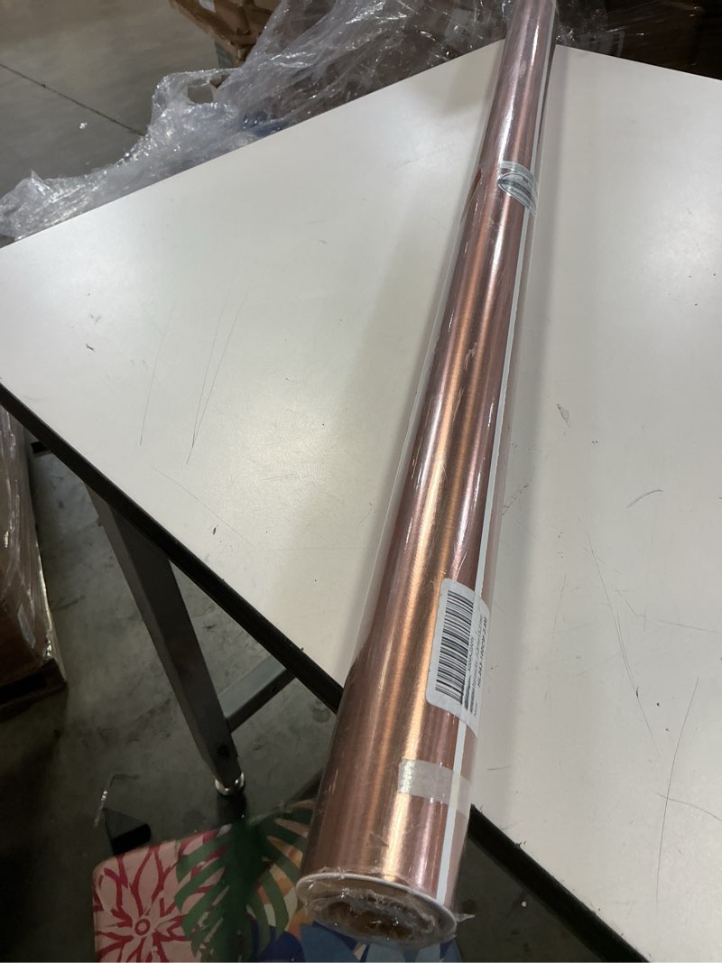 Condition photo showing Good Condition for ROSEROSA Peel and Stick Brushed Faux Metal Architectural Film Self-Adhesive Vinyl Film Wallpaper Door Wrap Counter Top Border Mirror Molding Trim RM19 39.3"(W) X 98.4"(L)