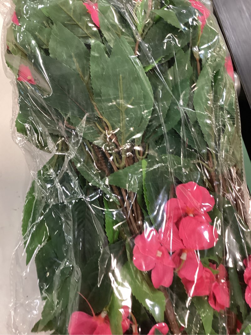 Condition photo showing Good Condition for artificial fake flowers for outdoor décor 6 bundles uv resistant fake plants for planter faux impatiens for home porch/garden stunning?rose red?
