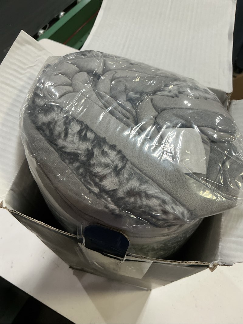 Condition photo showing New/Like New for evergracehome ultra soft luxury fluffy mink faux fur throw blanket, thick warm fall winter blankets for bed, couch, cozy plush reversible blanket for chair, sofa (ombré silver onyx, 60"x80") 60''x80'' ombré silver onyx