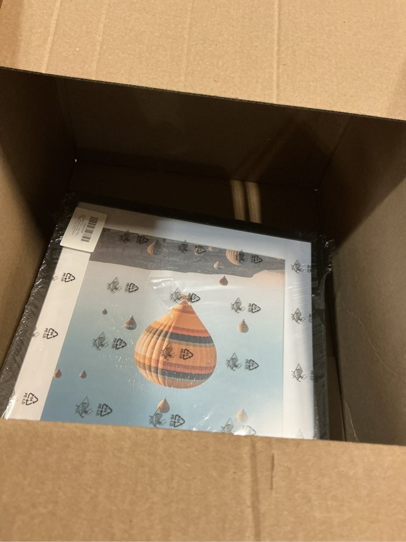 Condition photo showing New/Like New for 6 pack 12.5x12.5 record frame with 10x10 mat for vinyl record album cover poster, display picture 10x10 with mat or 12.5 x 12.5 without mat, wall hanging vinyl frames, 6 pack, black black 12.5x12.5 inch