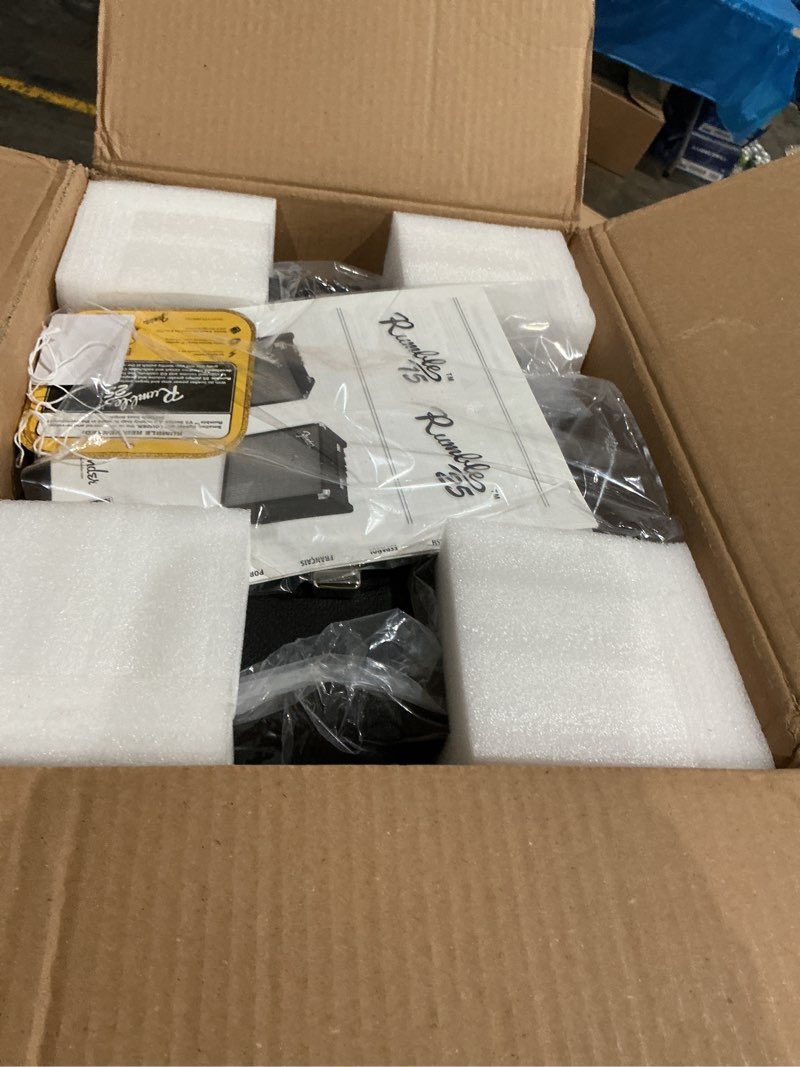 Condition photo showing Good Condition for fender rumble 25 v3 bass amplifier, bass combo amp, 25 watts, with 2-year warranty, 8 inch speaker, with overdrive circuit and mid-scoop contour switch 25 watt v3