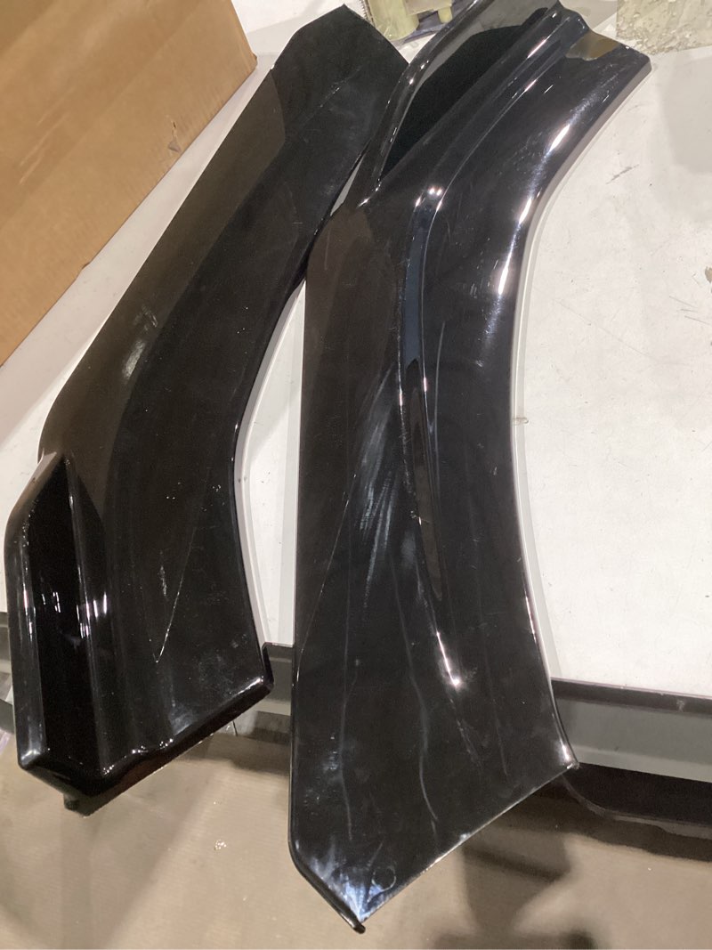 Condition photo showing Good Condition for 4pcs universal car front bumper lip body kit splitter spoiler diffuser protector - gloss black,black tongue single front lip gloss black,black tongue