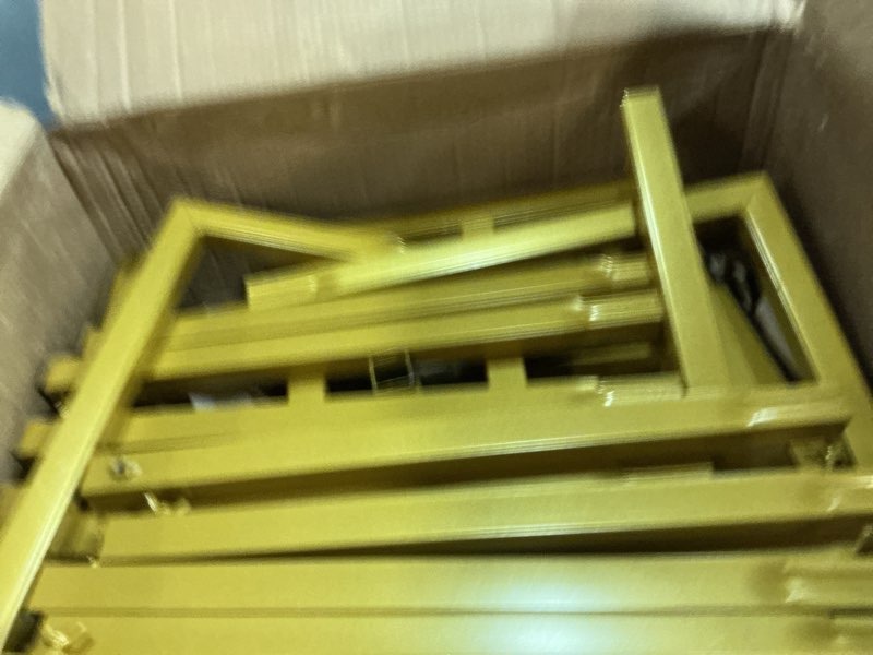 Condition photo showing As Is for Wokceer 10x10 FT Backdrop Stand Heavy Duty Pipe and Drape Kit, Adjustable Gold Backdrop Stand for Wedding Birthday Party Photography Photo Booth Background Christmas Decoration 10 FT x 10 FT Gold-10FT-E