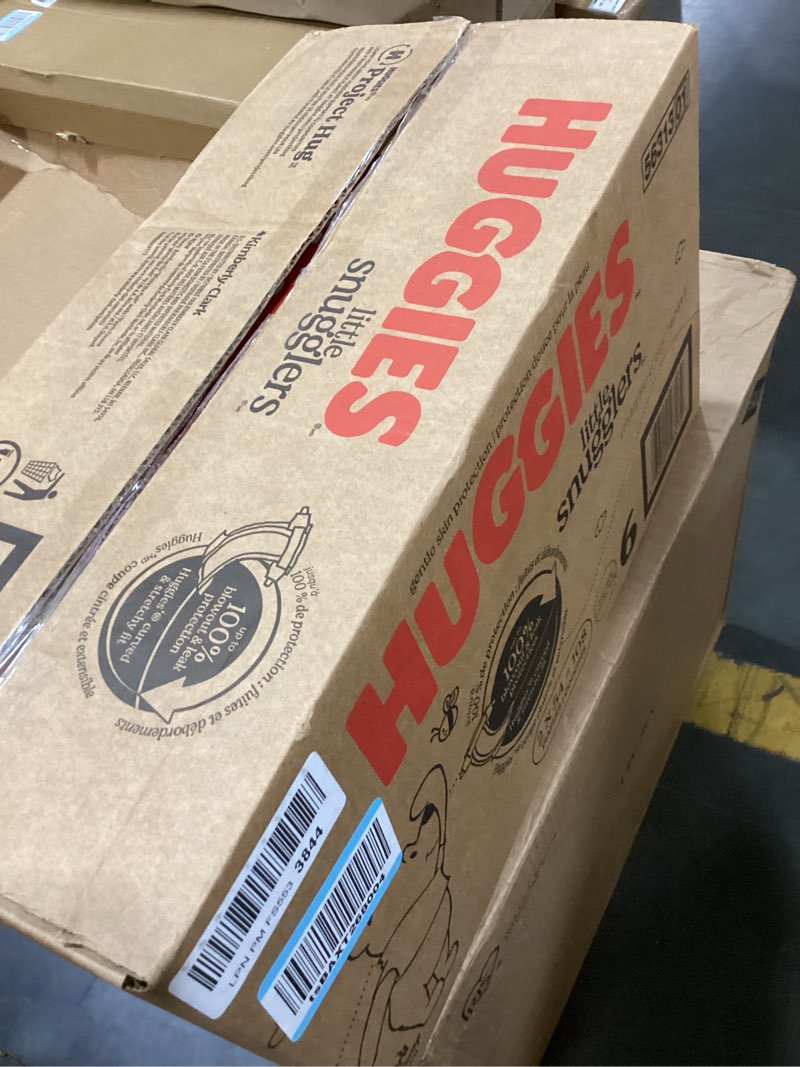 Condition photo showing New/Like New for huggies size 6 diapers, little snugglers baby diapers, size 6 (35+ lbs), 108 count (2 packs of 54), packaging may vary size 6 108