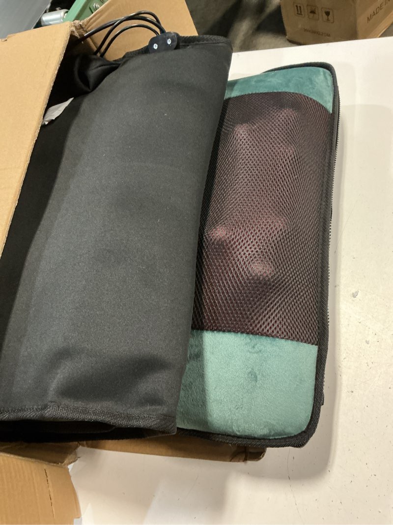 Condition photo showing As Is for full body massage mat with heat, detachable massager pad deep tissue pain relief,10 vibrating motors for relaxation at home or office standard - without foot massager