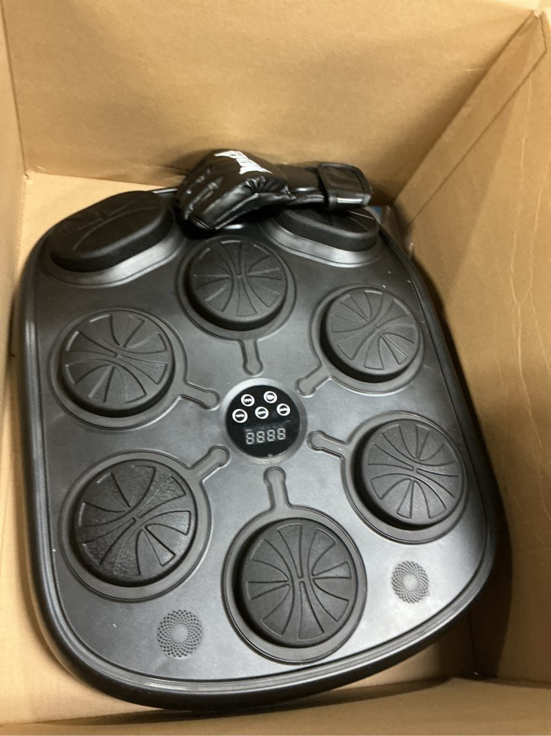 Condition photo showing As Is for Music Boxing Machine, Smart Music Punching Machine for Adults Kids, Bluetooth Music Sync, Wall-Mounted Workout/Training Equipment with Boxing Gloves, Suitable for Home Gym Office Indoor Exercise 8 Target-MBT15