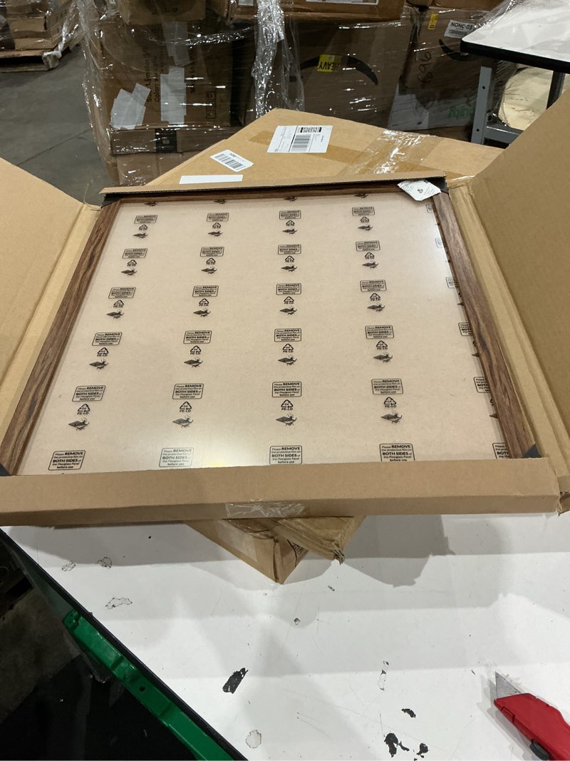 Condition photo showing Good Condition for 18x20 picture frame brown, rustic 20x18in poster frame, distressed 18 by 20 frame, large gallery family concert portrait photo frame, anniversary/birthday/wedding/thank you/christmas gift brown 18x20in