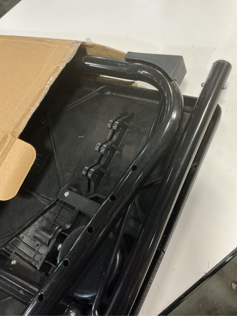 Condition photo showing As Is for HUANUO Adjustable TV Tray Table - TV Dinner Tray on Bed & Sofa, Comfortable Folding Table with 6 Height & 3 Tilt Angle Adjustments (Black)