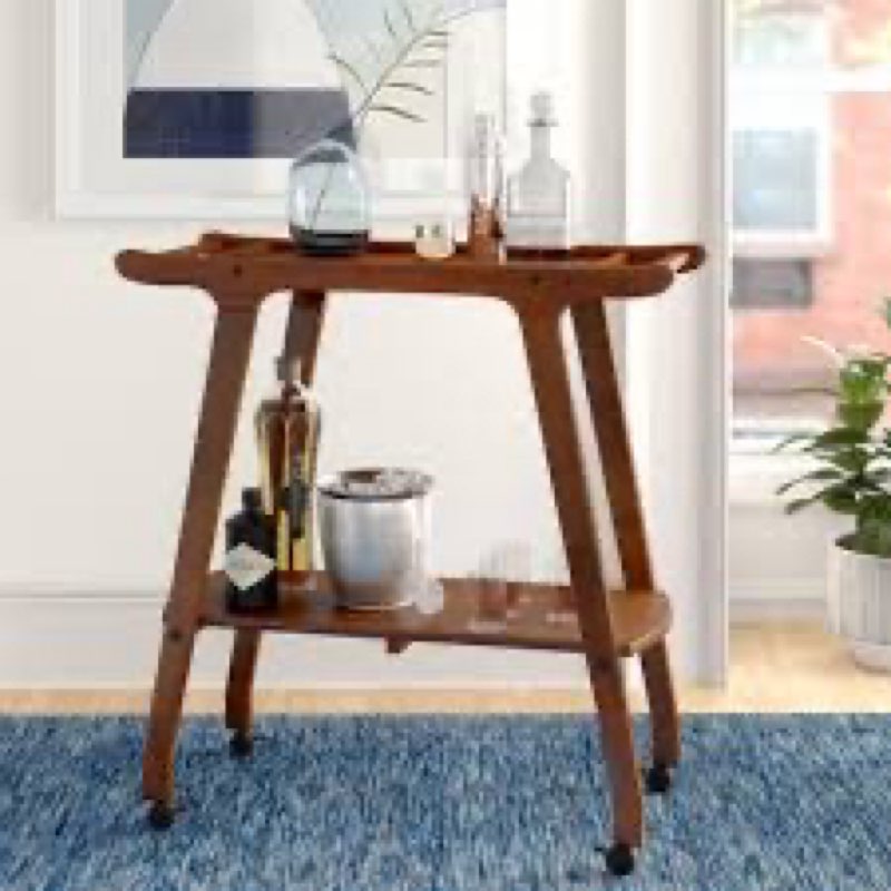 Hakeem Wood Bar Cart