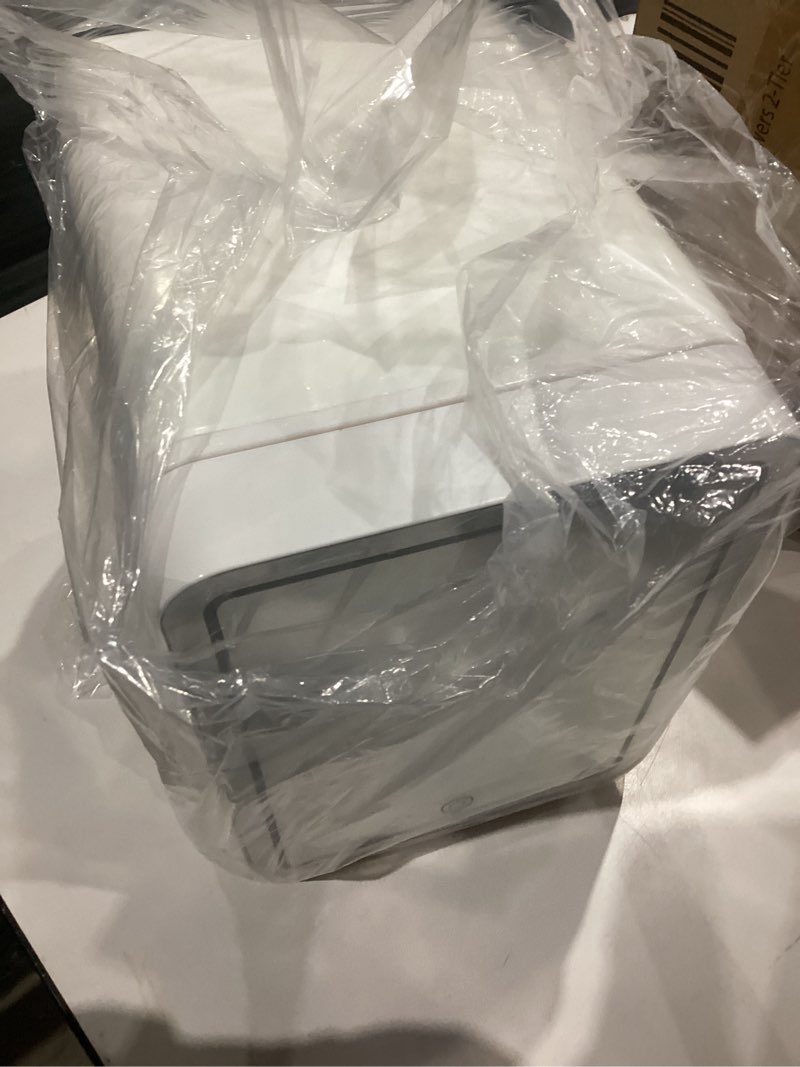 Condition photo showing As Is for BOGDA Mini Skincare Fridge (4 Liter/6 Can) with Dimmable LED Light Mirror, Cooler and Warmer for Refrigerating Make Up, Skin Care and Food, Portable Mini Fridge for Bedroom, Office and Car, White