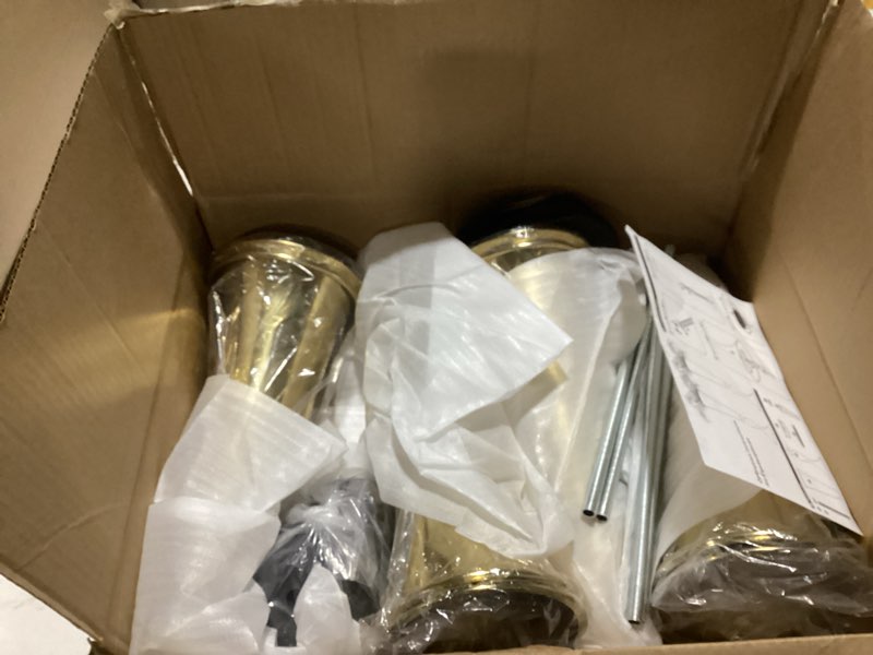 Condition photo showing Good Condition for 4 Pcs Gold Vase Wedding Centerpieces for Tables 22.5" Tall Gold Vases for Centerpieces Table Decorative Metal Flower Stand for Wedding Party Dinner Centerpiece for Anniversary Ceremony Decor