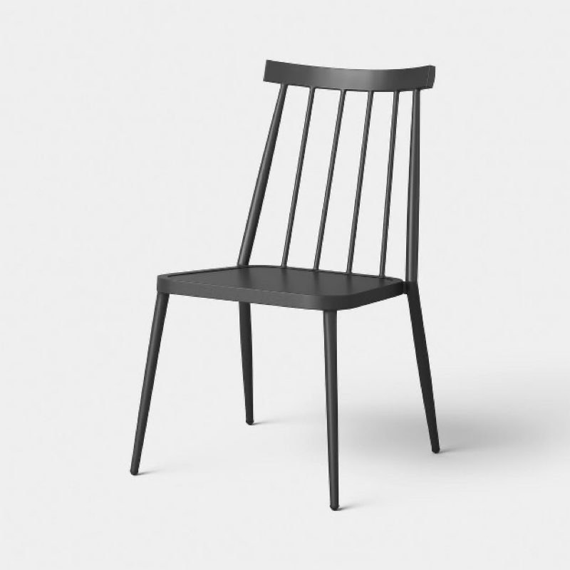 4pcs windsor armless patio dining stacking chair black - threshold