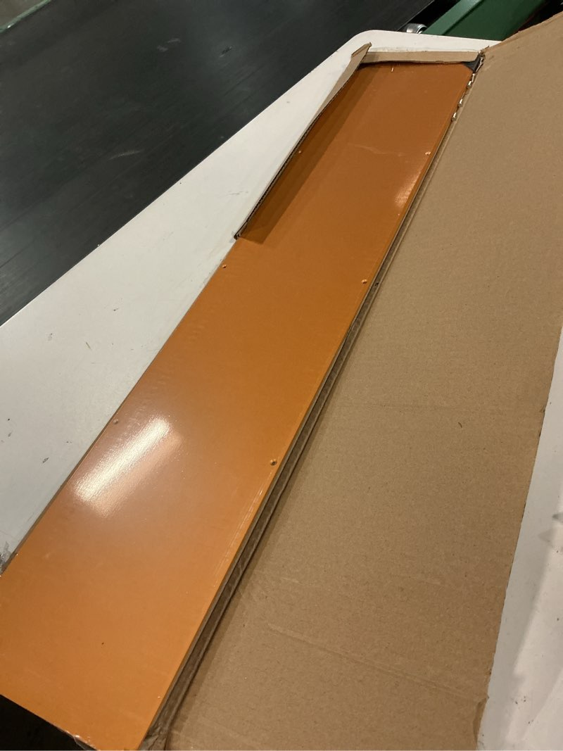 Condition photo showing Good Condition for uxcell 2pcs door kick plate, 6 x 30 inches anodized aluminum kick plate door plate, 1.5mm (1/16 inch) thickness, for exterior front door or back door, gold 6 x 30 inch gold