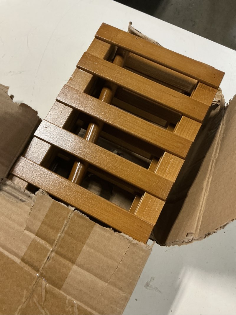 Condition photo showing Good Condition for galood over the toilet storage bathroom shelves wall mounted 3 tier space saver corner shelf organizer bamboo towel rack toilet paper cabinet with hanging rod brown large brown 1pack