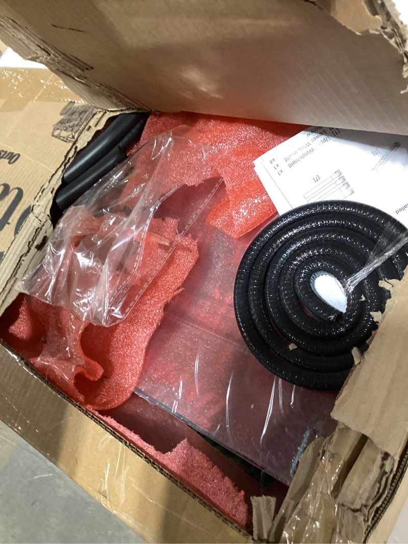 Condition photo showing Good Condition for StarknightMT 2021+ Commander Vented Rear Windshield Back Window Compatible with 2021 2022 2023 2024 2025 Can Am Commander/ Commander Max 700 1000R Clear With Vents