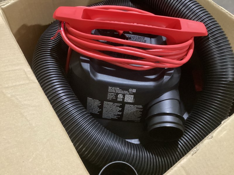 Condition photo showing Good Condition for shop-vac 12-gallon 5.5 hp corded wet/dry shop vacuum with accessories included