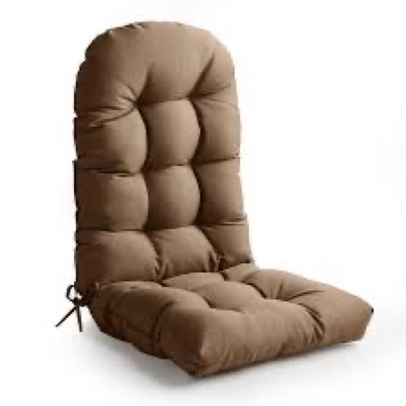 lucresta adirondack chair cushion, high back patio cushions with adjustable ties, 48.8x20.4x4.3, wat 2 pack 