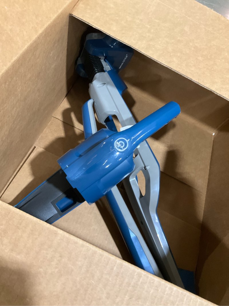Condition photo showing As Is for vacmaster portable 10.8v 2-in-1 cordless stick lightweight vacuum cleaner with 2-speed power control and led headlight for hardwood floor, carpet & pet hair, blue